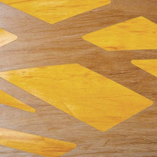 Standing lamp "Finja" made of natural-colored plastic/Holzimitation, with E27 version Lighting for living room, dining room or office, 148 cm high