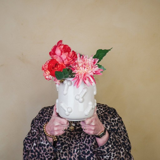 Pot - Dick - Keramiek - Beige - 17,5x17,5x17,5cm