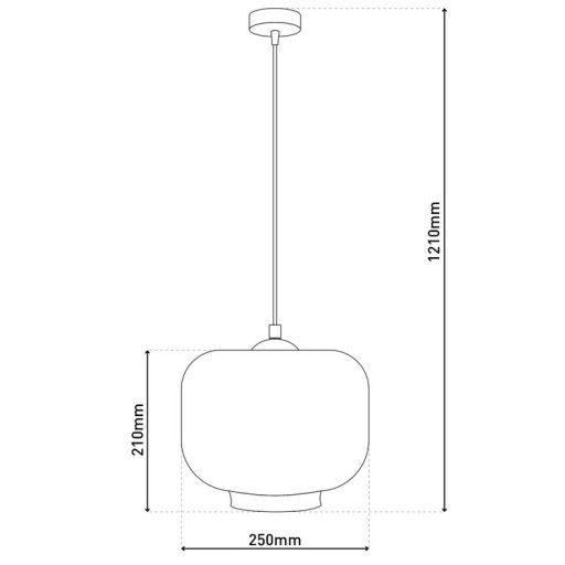 Pendant lamp "Vaso", retro, hanging lamp, metal and smoke glass in anthracite, E27 socket, for dining room, living room, hallway or office, with an Øvon 25 cm