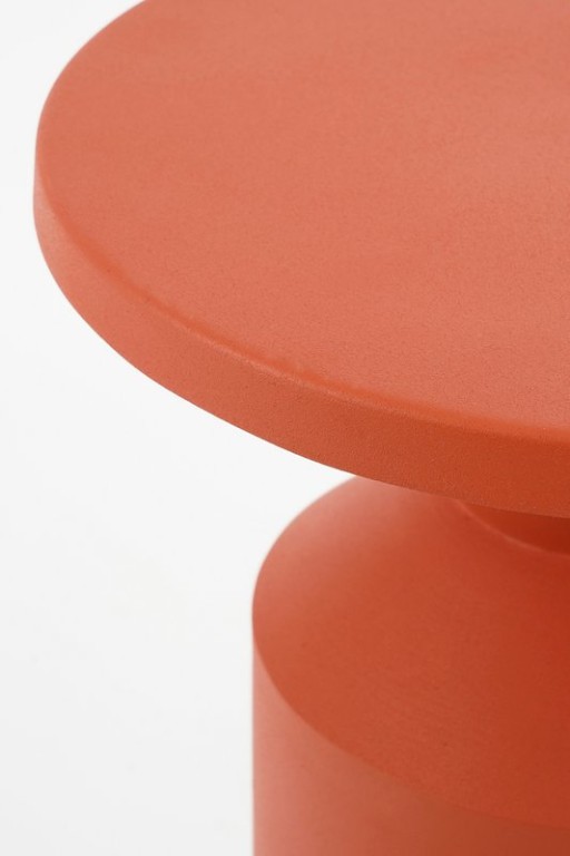 Feroza side table - H51 x Ø30 cm - Metal - Orange