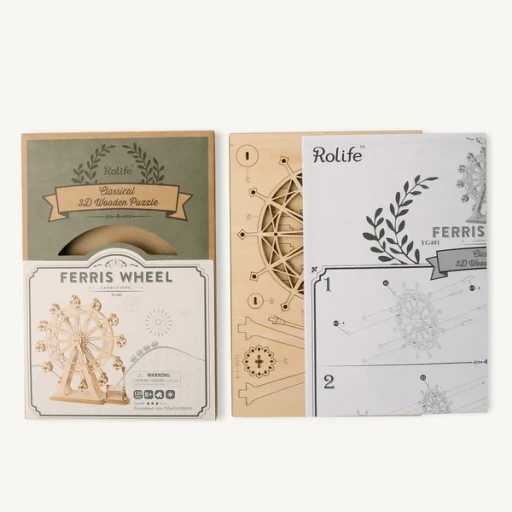 Robotime, 3D Houten Puzzel Ferris Wheel, TG401, 15.5x6,2x16,5cm