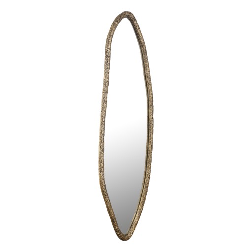Paislie Brass Organic Shaped Mirror Oval