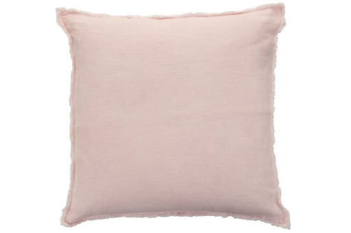 J-Line cushion Stonewashed - linen - pink