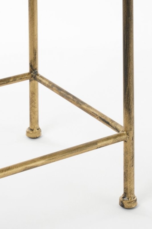 Alanza side table outside - set of 3 - L28 x B28 x H67 cm - Metal - Green