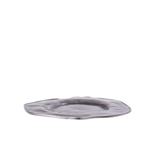 Linke GunMetal Aluminum Wavy Organic Plate S