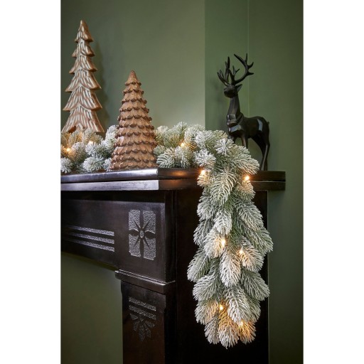 Nagoya Guirlande met LED Verlichting en Timerfunctie - L270 x Ø20 cm - Groen