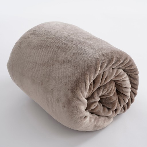 Mardy Fleece Plaid - L200 x B150 cm - Polyester - Beige