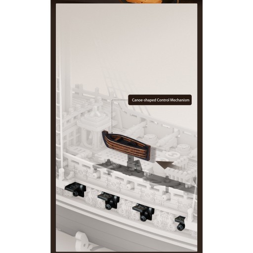 Robotime, 3D Houten Puzzel, The Seahorse Barque, MCB02, 39x18x47cm