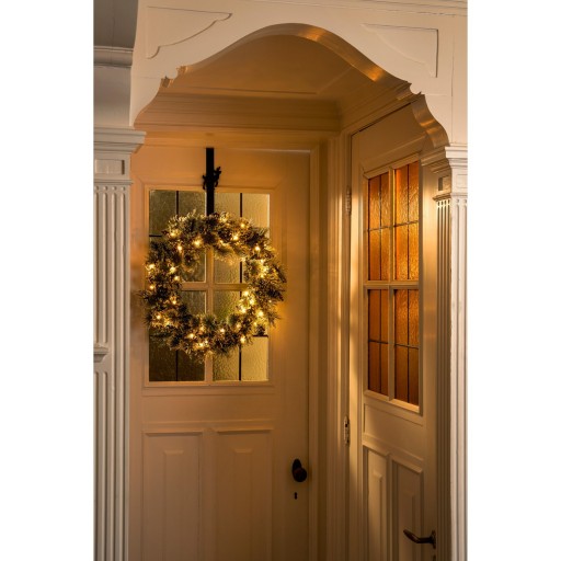 Vandans Kerstkrans met LED Verlichting - Ø60 cm - Groen Frosted