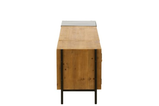 J-Line TV cabinet Tina - wood/iron - black/natural
