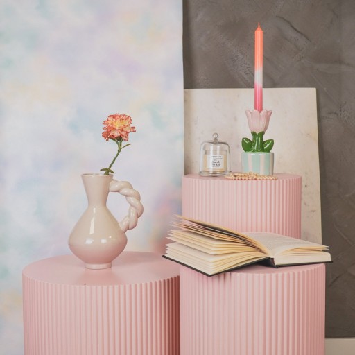 Vaas - Twisted Handle - Dolomite - Sand - 17,5x13.5x22cm