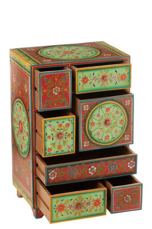 J-Line Cabinet 7 drawers Mumbai Mango Wood Mix