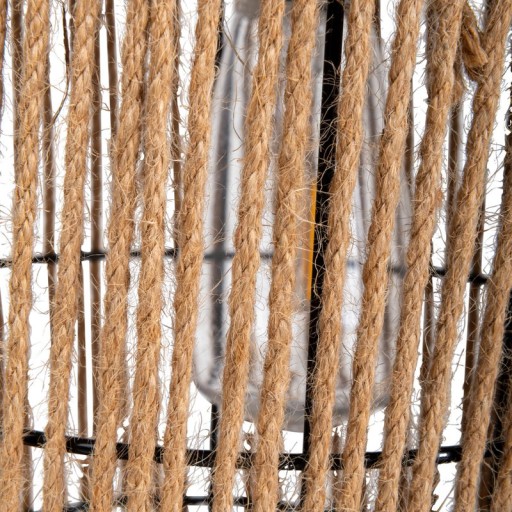 LED solar light "Korbinian" decoration for the outdoor area made of metal, plastic and cord in nature, with firmly built -in LEDs.