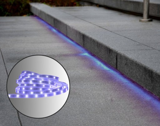 The LED "Stripe" Outdoor 500 cm, 24 watts, warm white, with color changer, dimmable, including remote control and accessories