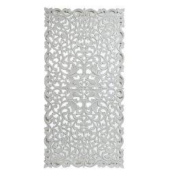 Livvy White Antique MDF Carved Wall Panel Rec