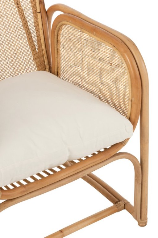 J-Line chair + cushion Casablanca - jute - natural