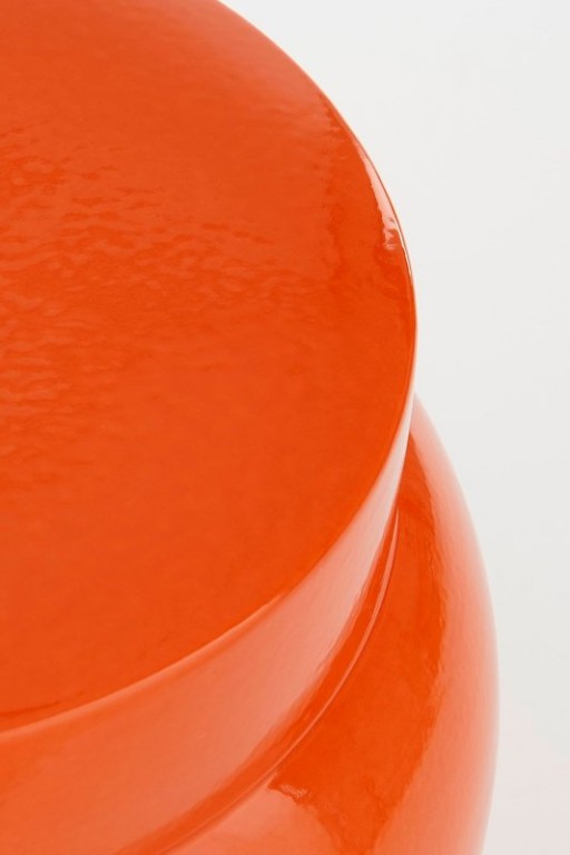 Vendi Side table - H40 x Ø35 cm - Ceramic - Orange