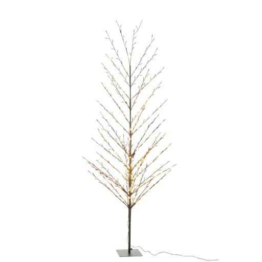 J-Line Kerstboom Kaal+ Led Metaal Zwart