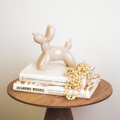 Ornament- Spaarpot Ballon Hond- Keramiek- Zand-17x7x17cm