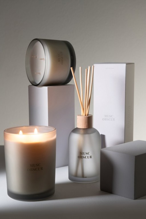 J -Linie Geurolia essential agreements - obscure musk - blauw - 250 ml