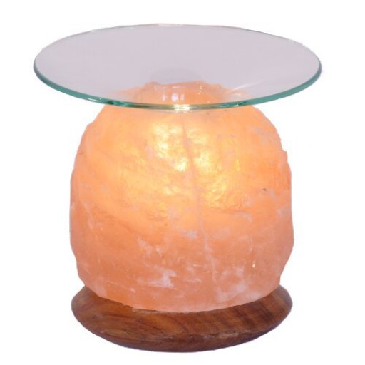 Himalaya Salt Dreams Aromalamp Nature met Houtenvoet, 45224, ca 13 cm hoog