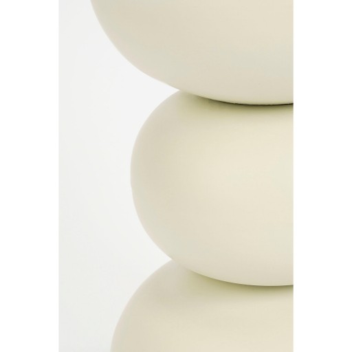 Luna Bijzettafel - H46 x Ø32 cm - IJzer - Off-white