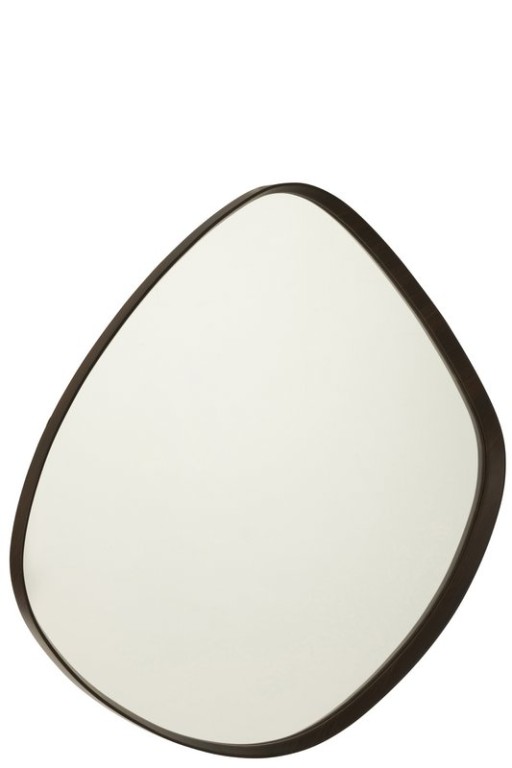 J -Line Spiegel Abstract - Glass - Dark Brown - Large - Ø 79 cm
