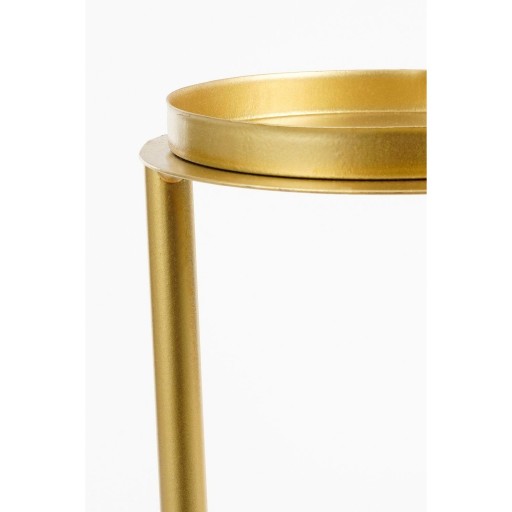 Aletta Kandelaar - L15 x B15 x H48 cm - Metaal - Goud