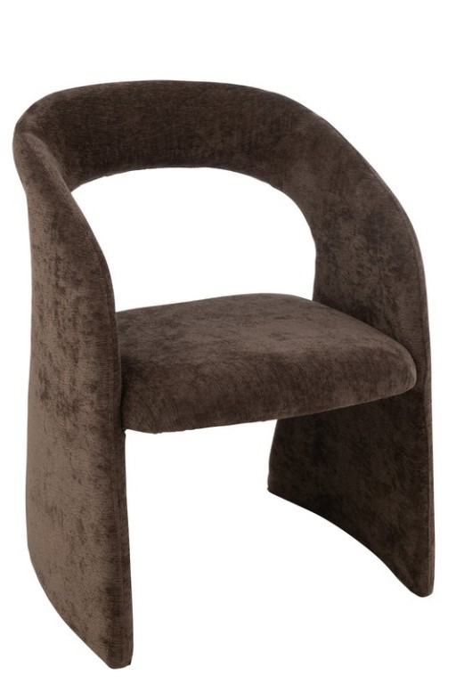 J-Line Anise Chair Textile Dark Brown