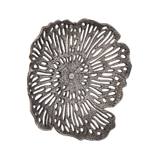 Ryhann Nickel Casted Alu Flower Wall Deco Bowl L