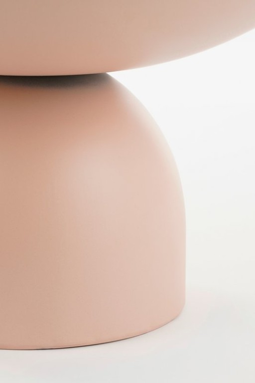 Celise side table - H28 x Ø47 cm - Metal - Light pink