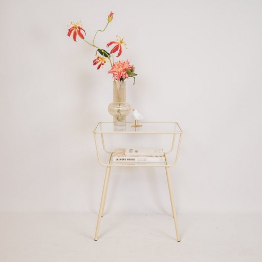 Side Table / Bedside table - Sand - 50x35x60cm