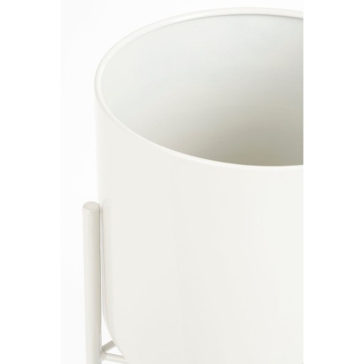 Colyn Bloempot op Standaard - H60 x Ø19 cm - IJzer - Wit