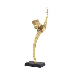 Yobie Gold Casted Alu Swan Statue Black Base L