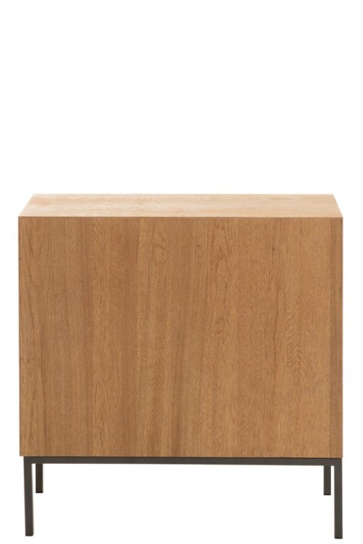 J-Line cabinet on legs - 2 doors - wood/metal - natural