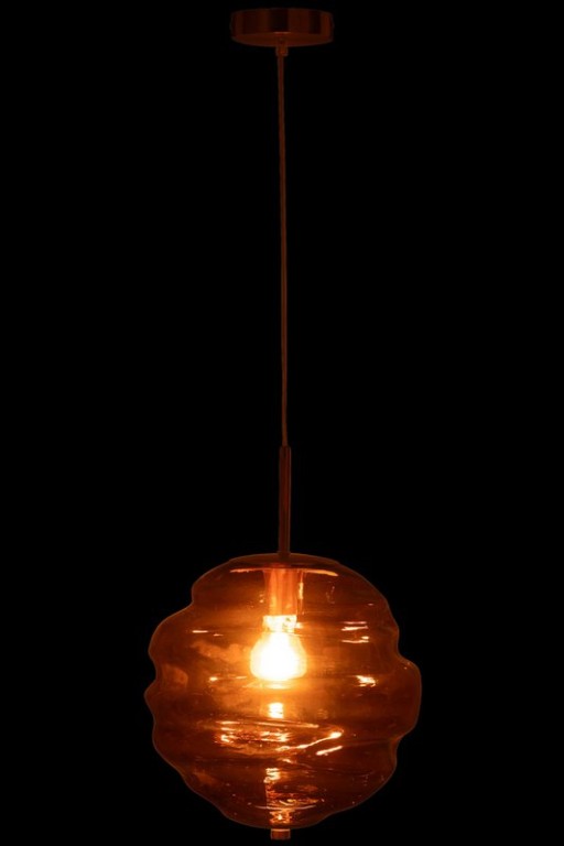 J-Line hanging lamp - glass - brown