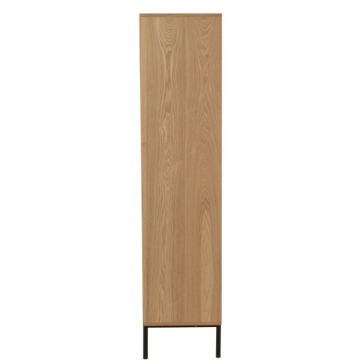 J-Line Kast Vakken Mdf/Metaal Naturel/Zwart