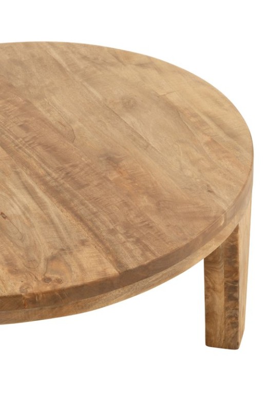 J-Line coffee table Round Mango - wood - natural