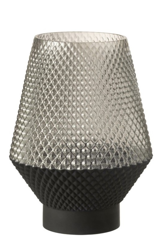 J-Line vase Motif - glass - gray - large