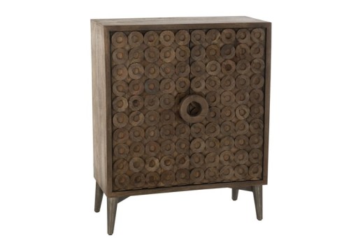 J-Line Cabinet 2 Doors Mango Wood/MDF Brown
