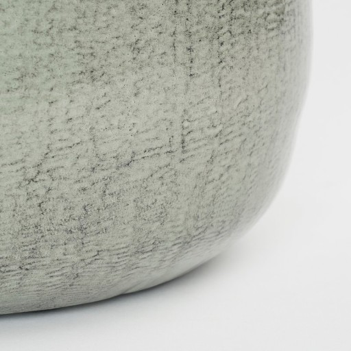 Benson Flowerpot - H24 x Ø26 cm - Metal - Light gray