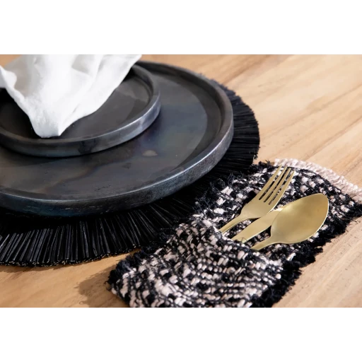 The Oh My Gee Bestekhouder - Zwart Koper - Set van 4