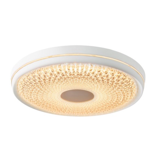 LED ceiling light "Boise" Ø 51 cm with many functions, made of metal and plastic, white, with integrated LEDs, lighting for living rooms or office