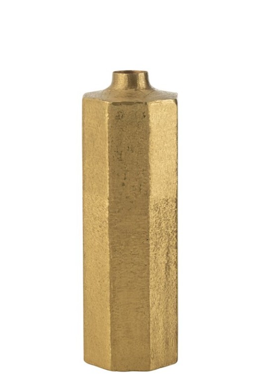 J -Line Vase Square - Metal - Gold - Large - 55 cm high