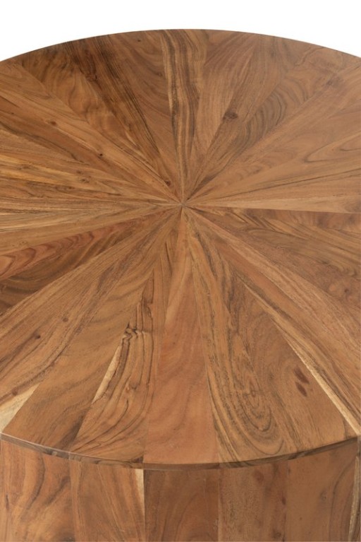 J -Line Coffee Table Round - Wood - Natural