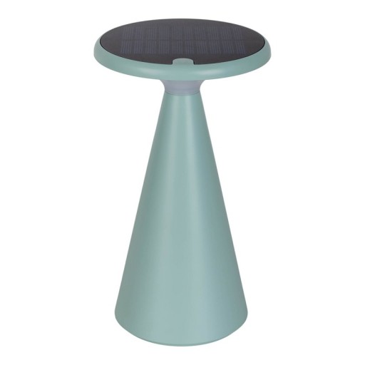 Solar battery table lamp "Palu" for outside and inside, made of plastic in green, 20 cm high