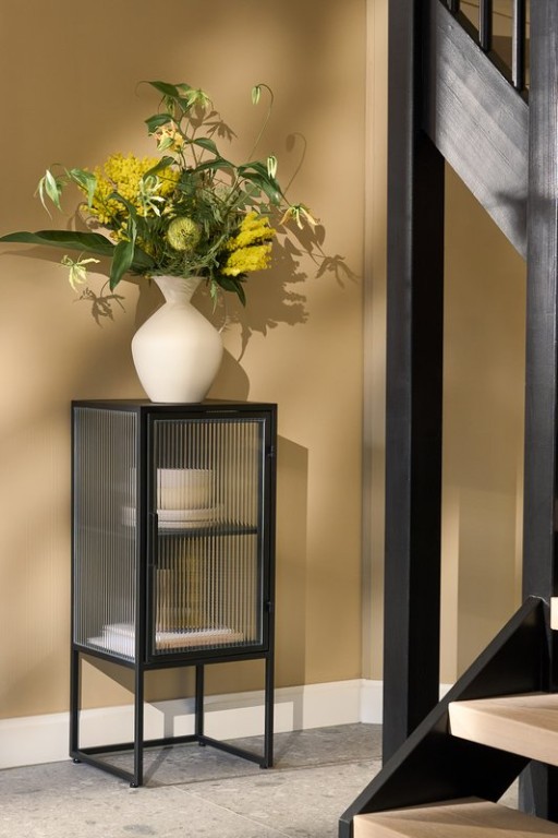 Clifton storage cupboard with doors - L38 x B35 x H90 cm - Metal - Black