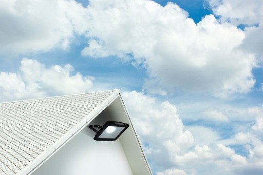 LED outer lamp "spotlight" 30W, made of metal and glass in black, with integrated LED