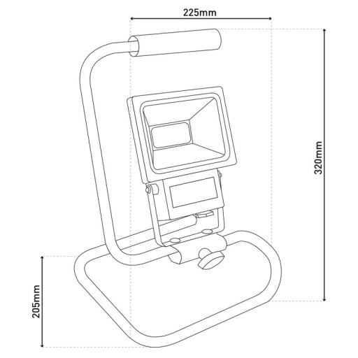 LED outer light "Baro" made of metal and glass in black, with integrated LED