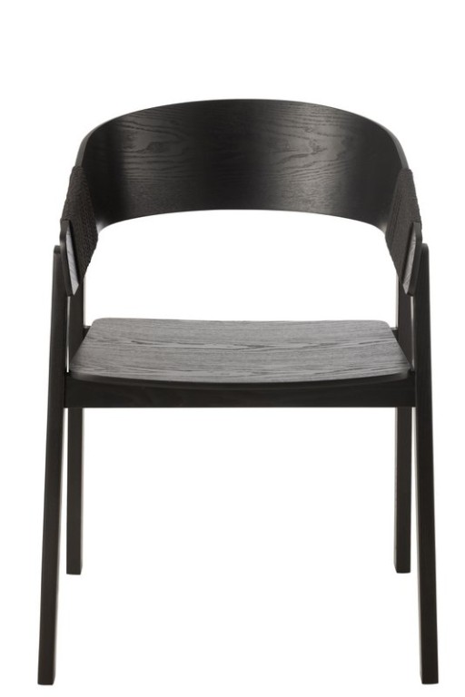 J-Line Chair Naga Ash Wood/Rope Black